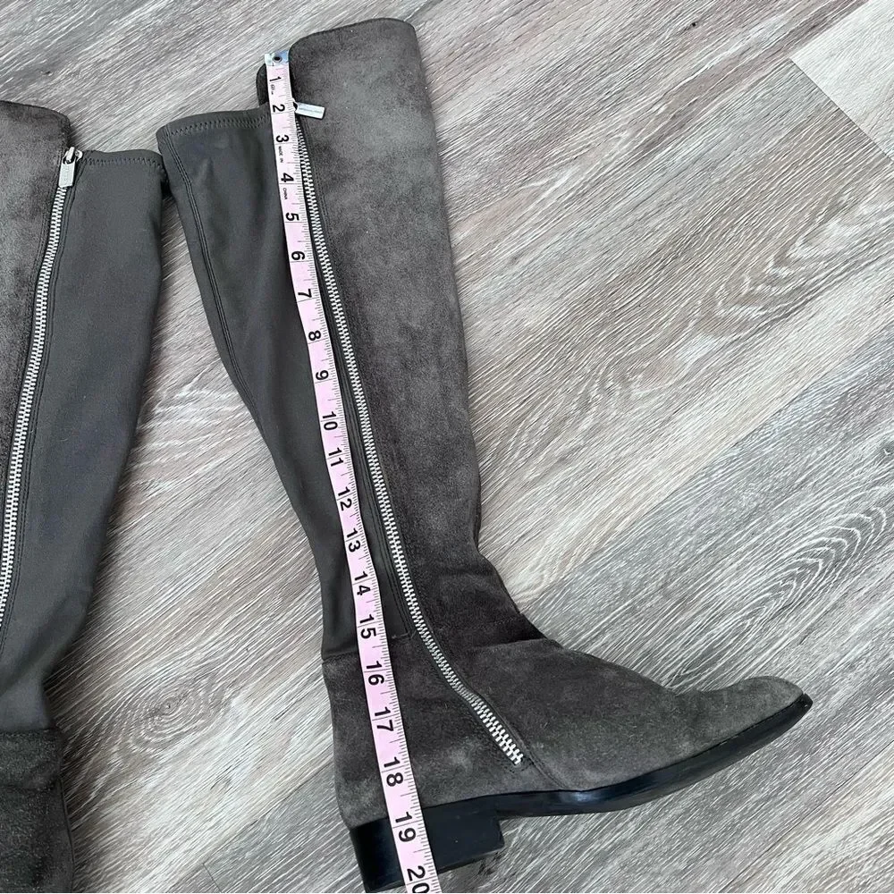 Michael kors gray‎ leather suede over the knee boots